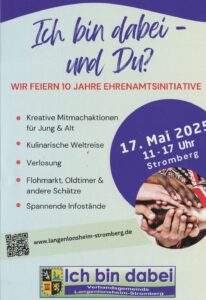 Flyer: 10 Jahre Ehrenamtsinitiative am 17.05.2025