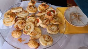 Fingerfood bei der Veranstaltung "Rendezvous mit einem Hollywood Star" im Heimatmuseum Stromberg
